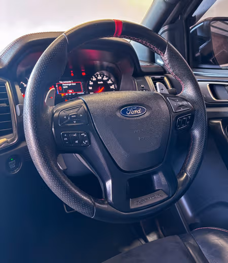 2022-Ford-Ranger-Raptor-SE-20D-Bi-Turbo-4x4-Auto-Double-Cab (5) 2022 Ford Ranger Raptor SE leather steering wheel - AAA CarSales Pietermaritzburg